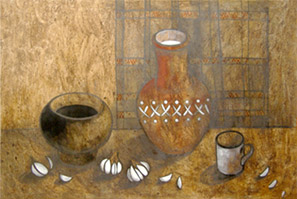 Натюрморт с чесноком