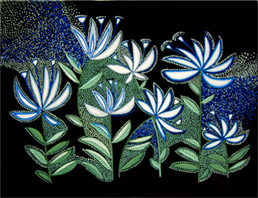 Голубые ромашки